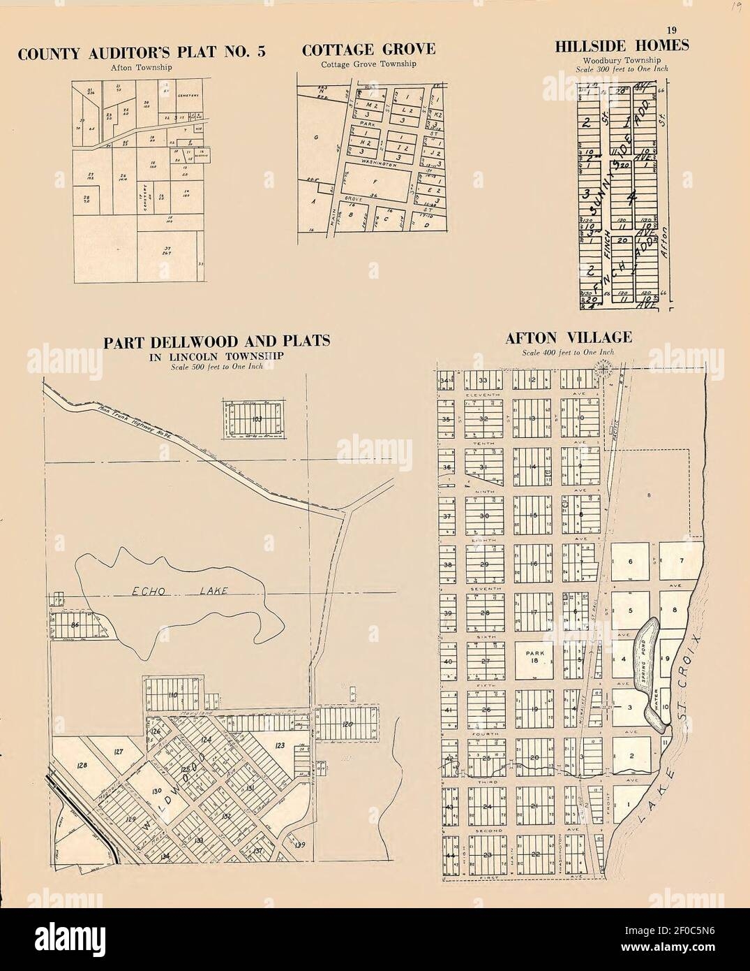 Plat Book Of Washington County Minnesota Showing Township Plats City And Village Plats Sub division Plats And County Map Compiled From Official Records Stock Photo Alamy