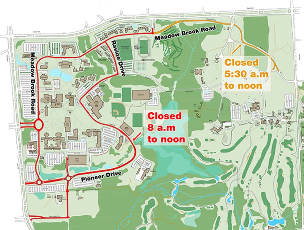 campus map oakland university