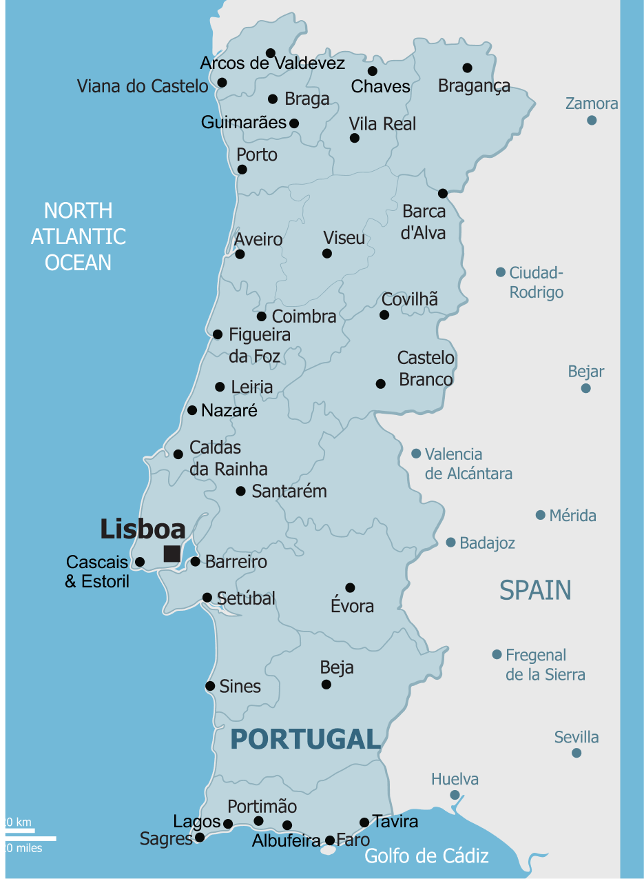 map of portugal cities map of portugal cities