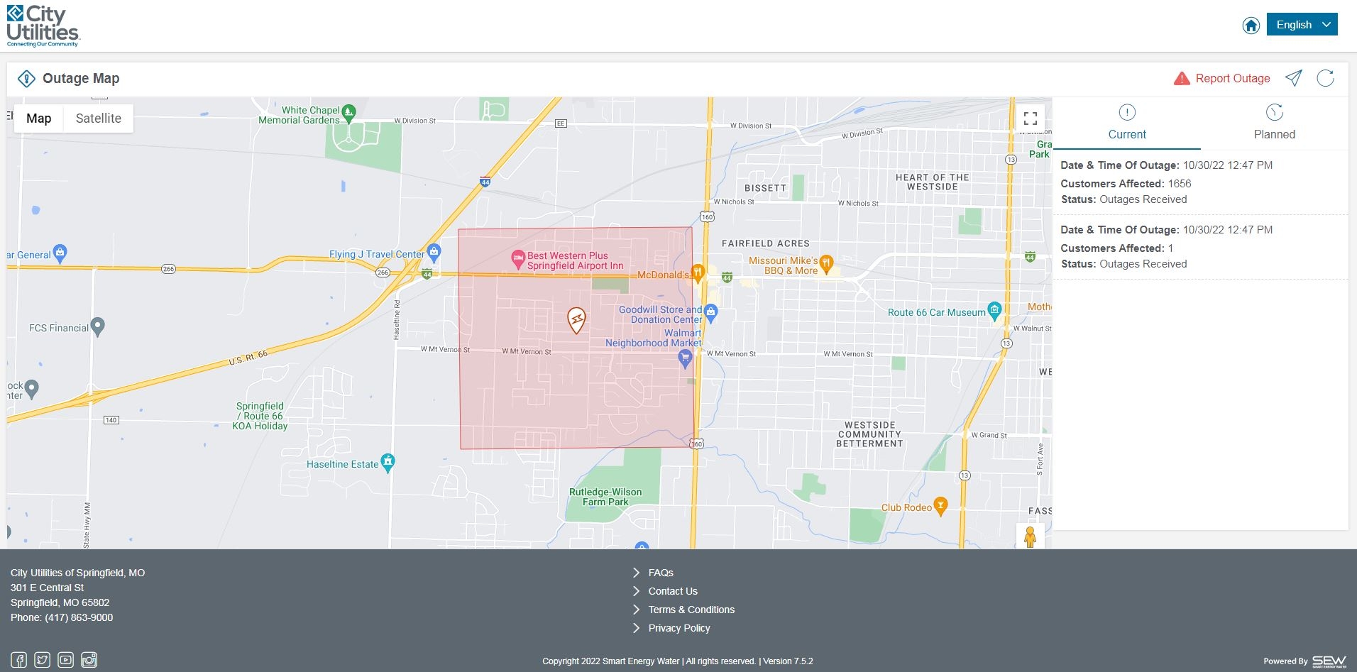 springfield city utilities outage map springfield city utilities outage map