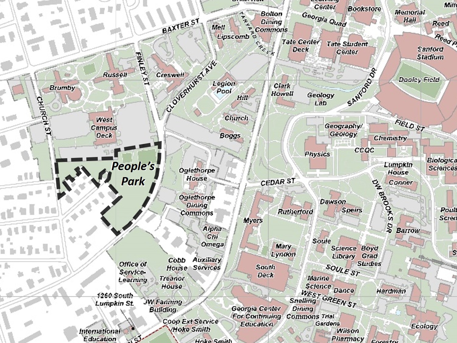 Pp Campus Map Detail W Peoples Park UGA College Of Environment Design