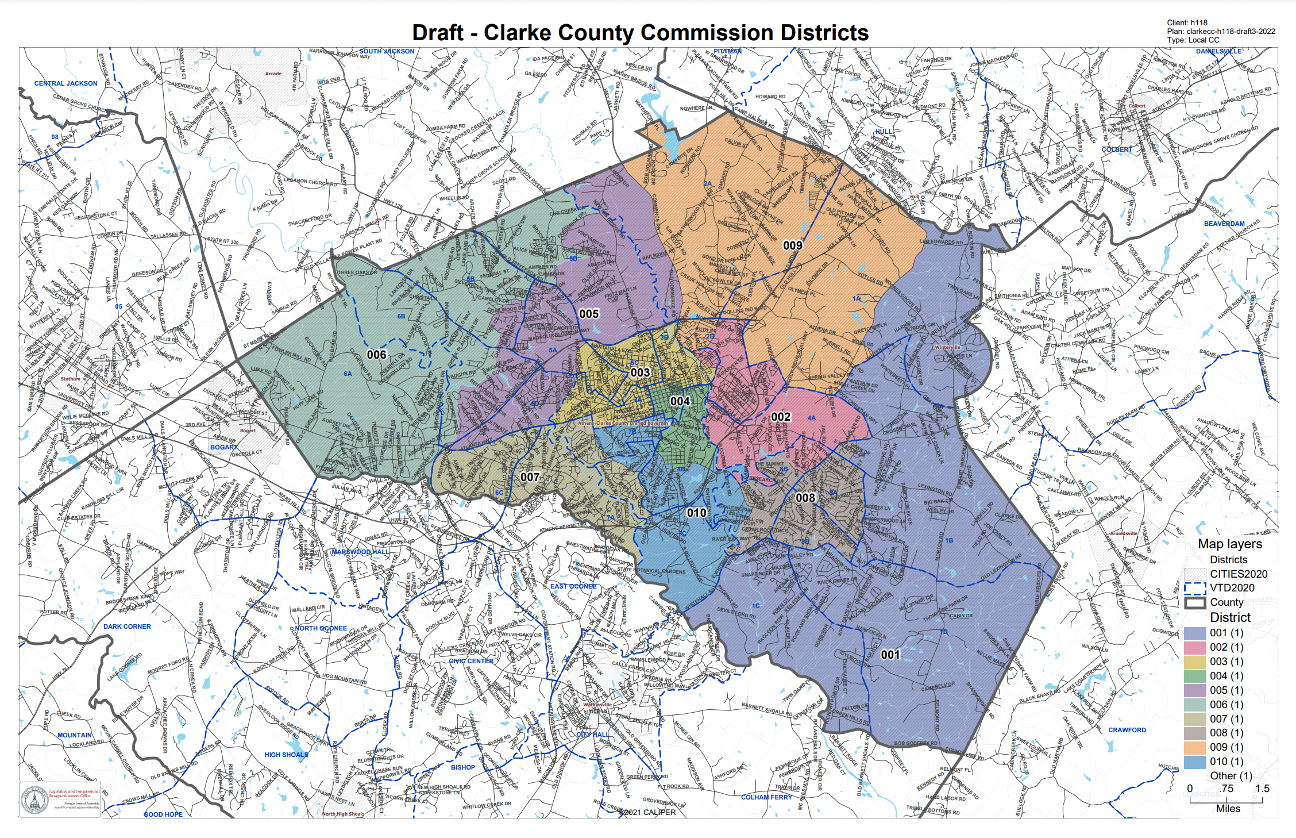 Press Release Rep Spencer Frye Releases Proposed Athens Clarke County Commission District Map
