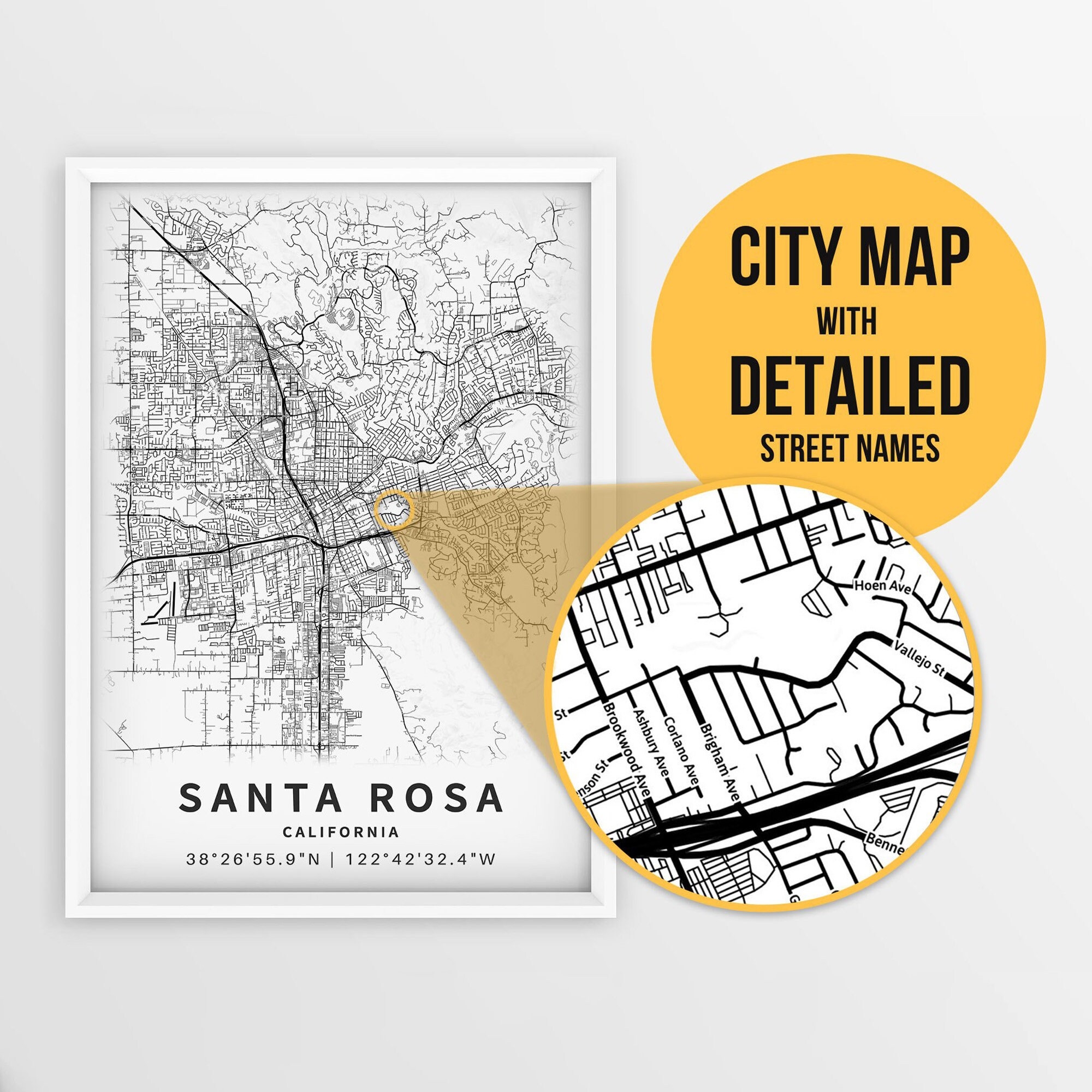 santa rosa city map