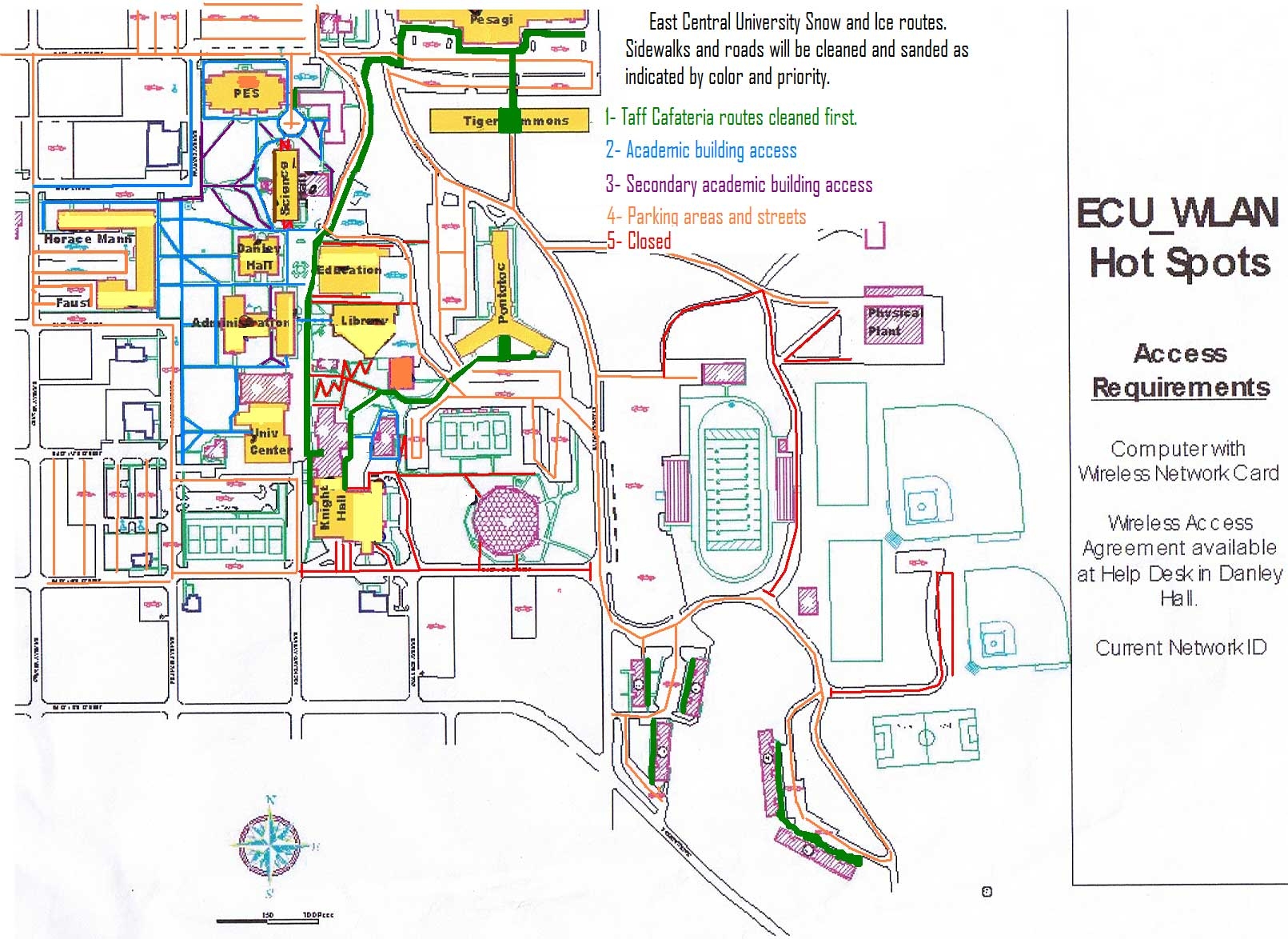 Priority Ice Snow Routes East Central University