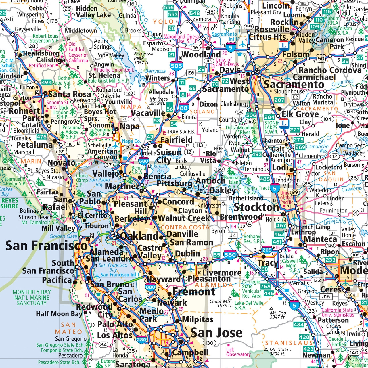 ProSeries Northern California Wall Map Rand McNally ProSeries Northern California Wall Map Rand McNally