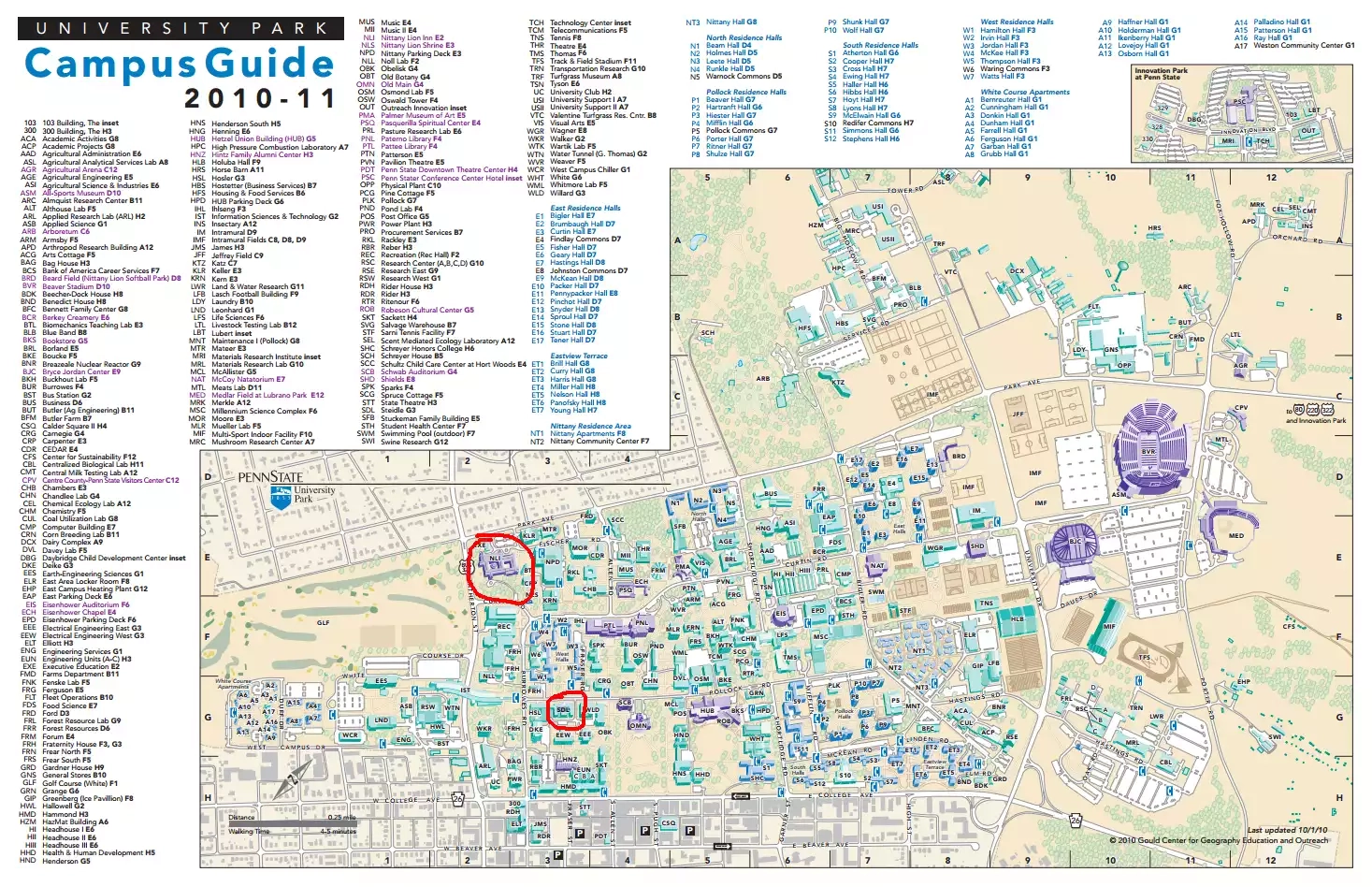 penn state campus map university park