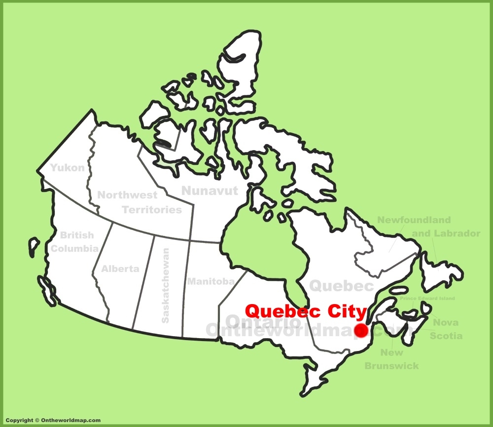 Quebec City Location On The Canada Map Ontheworldmap