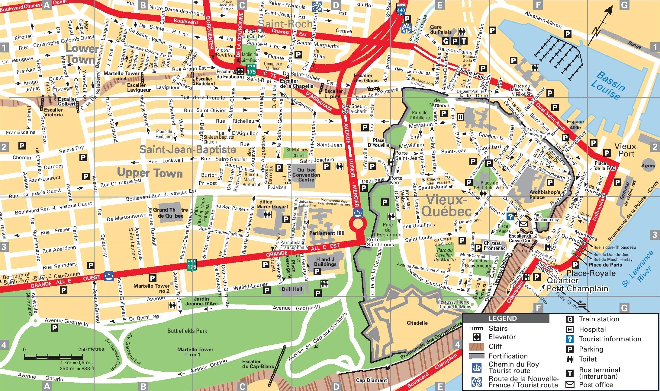 map of quebec city