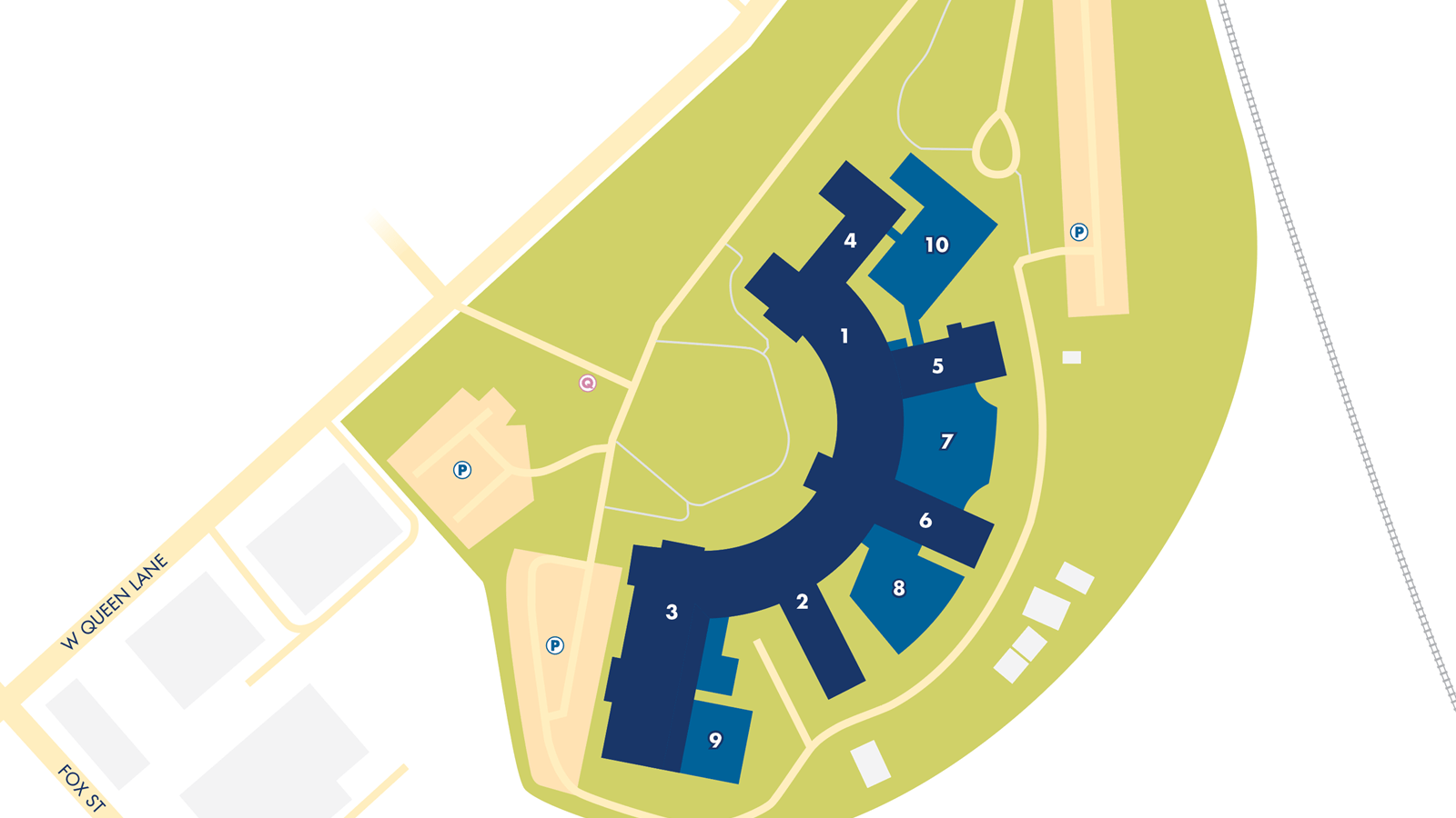 Queen Lane Campus Map