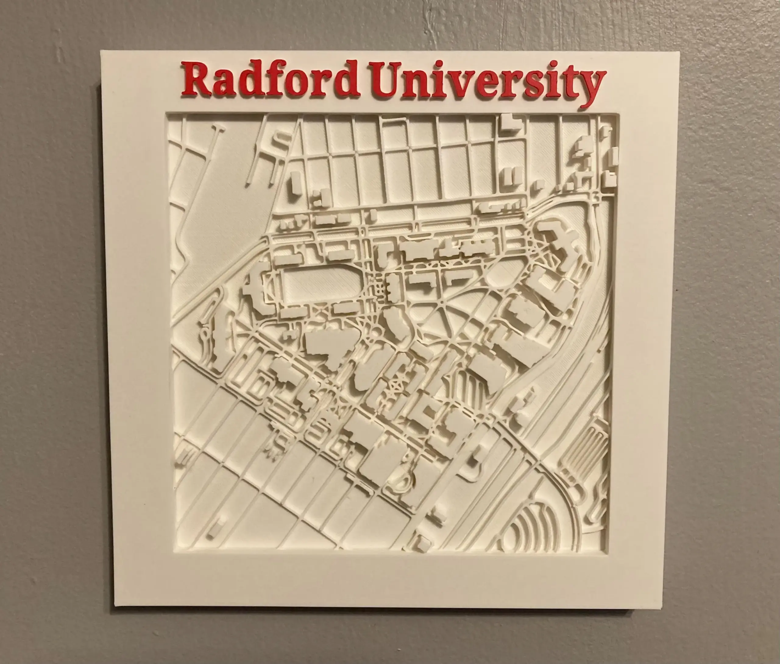 Radford University Campus Map Unique College Gift Etsy New Zealand