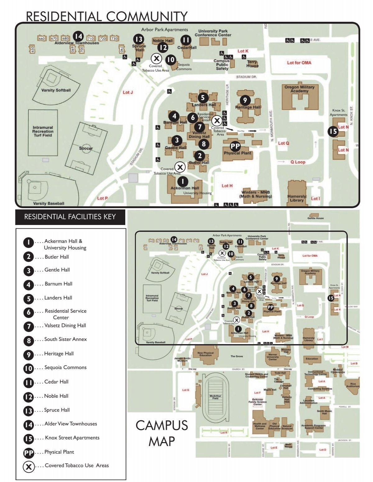 Residence Hall Map And Directions To Campus