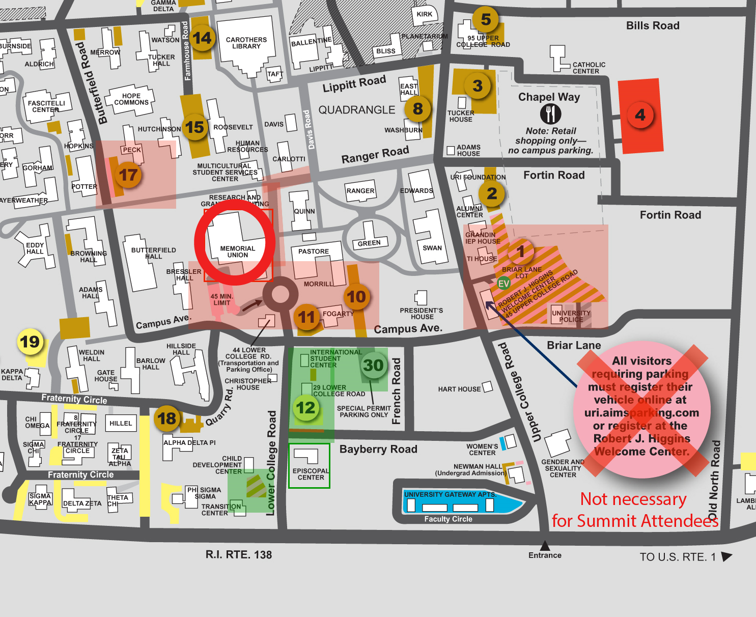 university of rhode island campus map