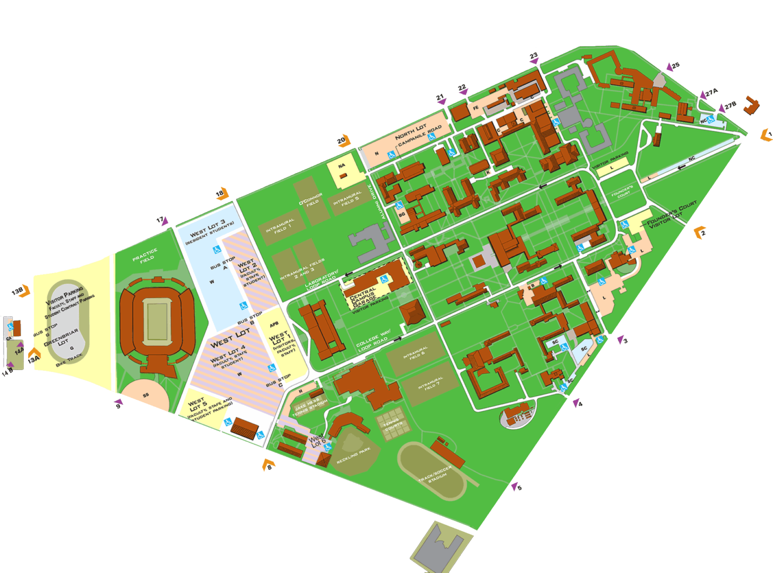 Pierce Rice Map Rice University Map Campus - Printable Map