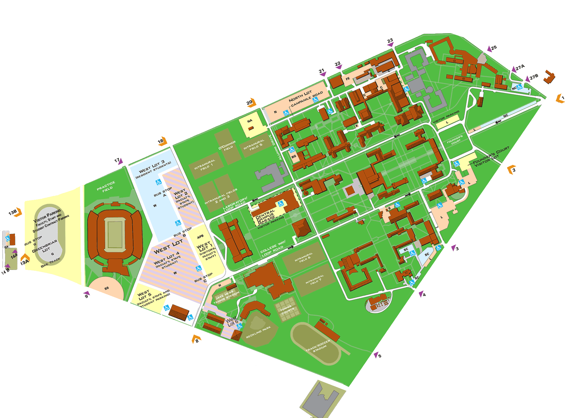 Rice University Map Rice University Map