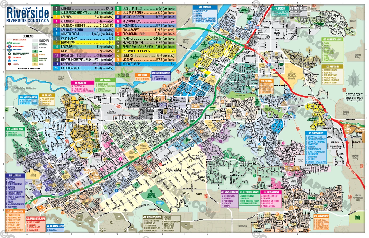 Riverside City Map CA FILES PDF And AI Editable Vector Royalty Otto Maps Riverside City Map CA FILES PDF And AI Editable Vector Royalty Otto Maps