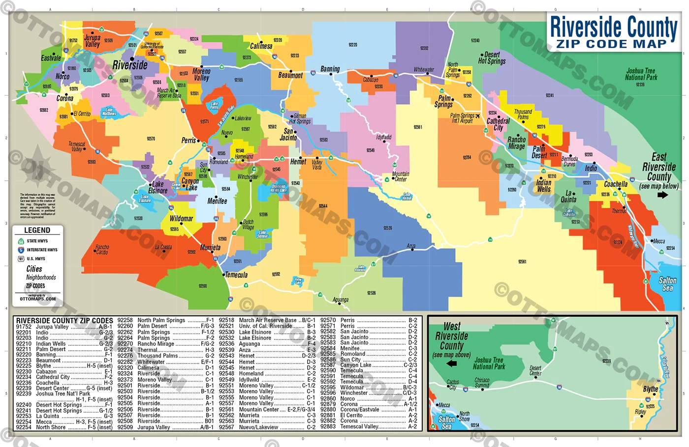 california riverside county map