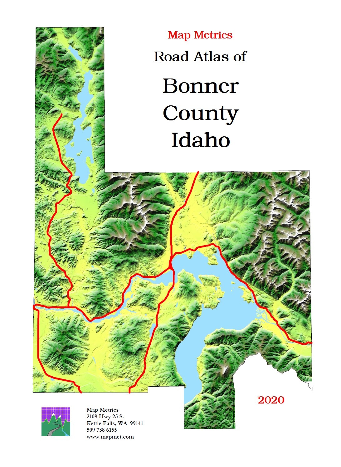 Road Atlas Of Bonner County Map Metrics