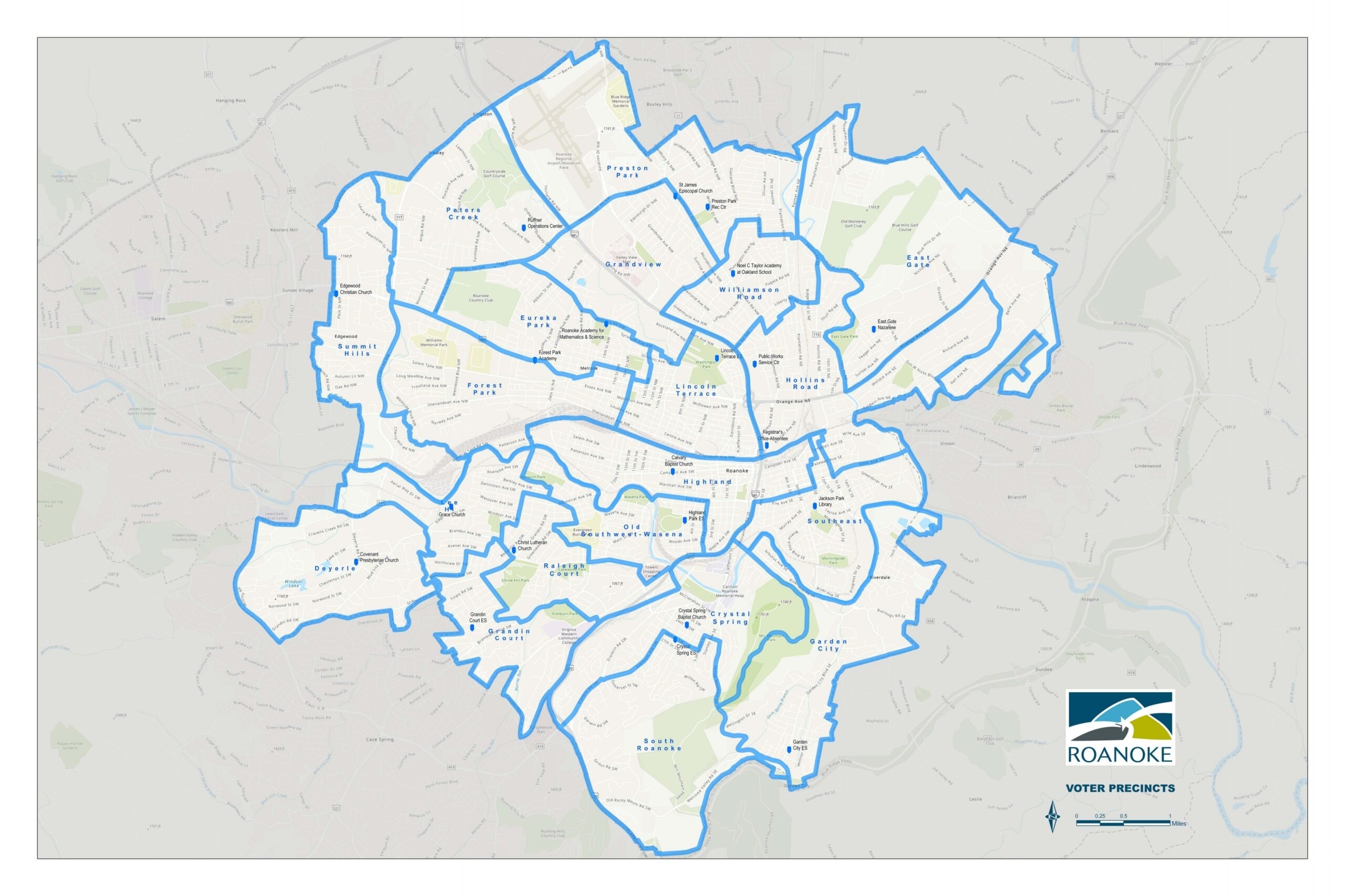 roanoke city map roanoke city map