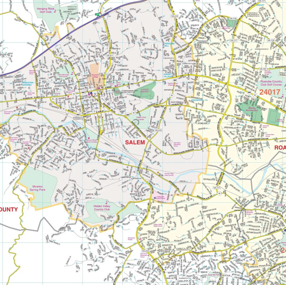 Roanoke VA Wall Map Shop City County Maps Ultimate Globes Roanoke VA Wall Map Shop City County Maps Ultimate Globes