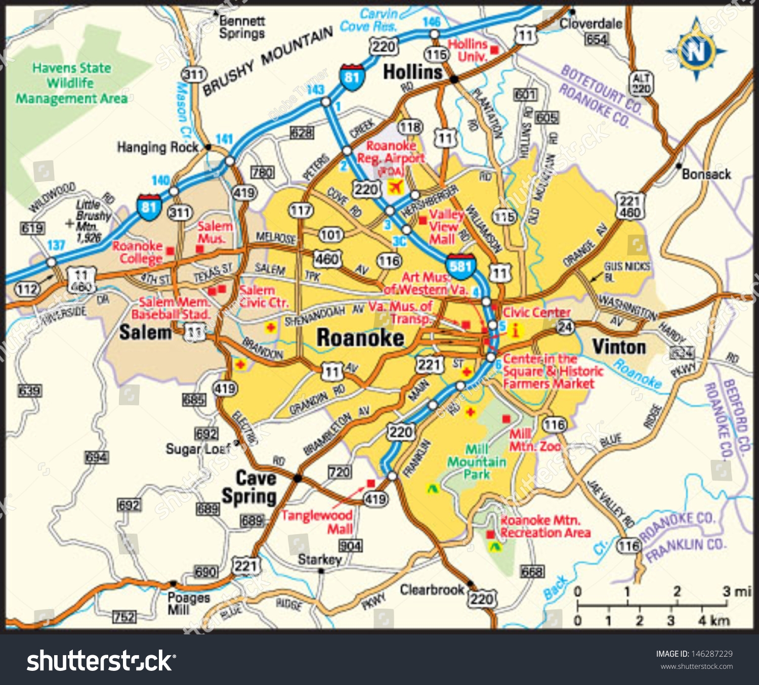 Roanoke Virginia Area Map Stock Vector Royalty Free 146287229 Shutterstock Roanoke Virginia Area Map Stock Vector Royalty Free 146287229 Shutterstock