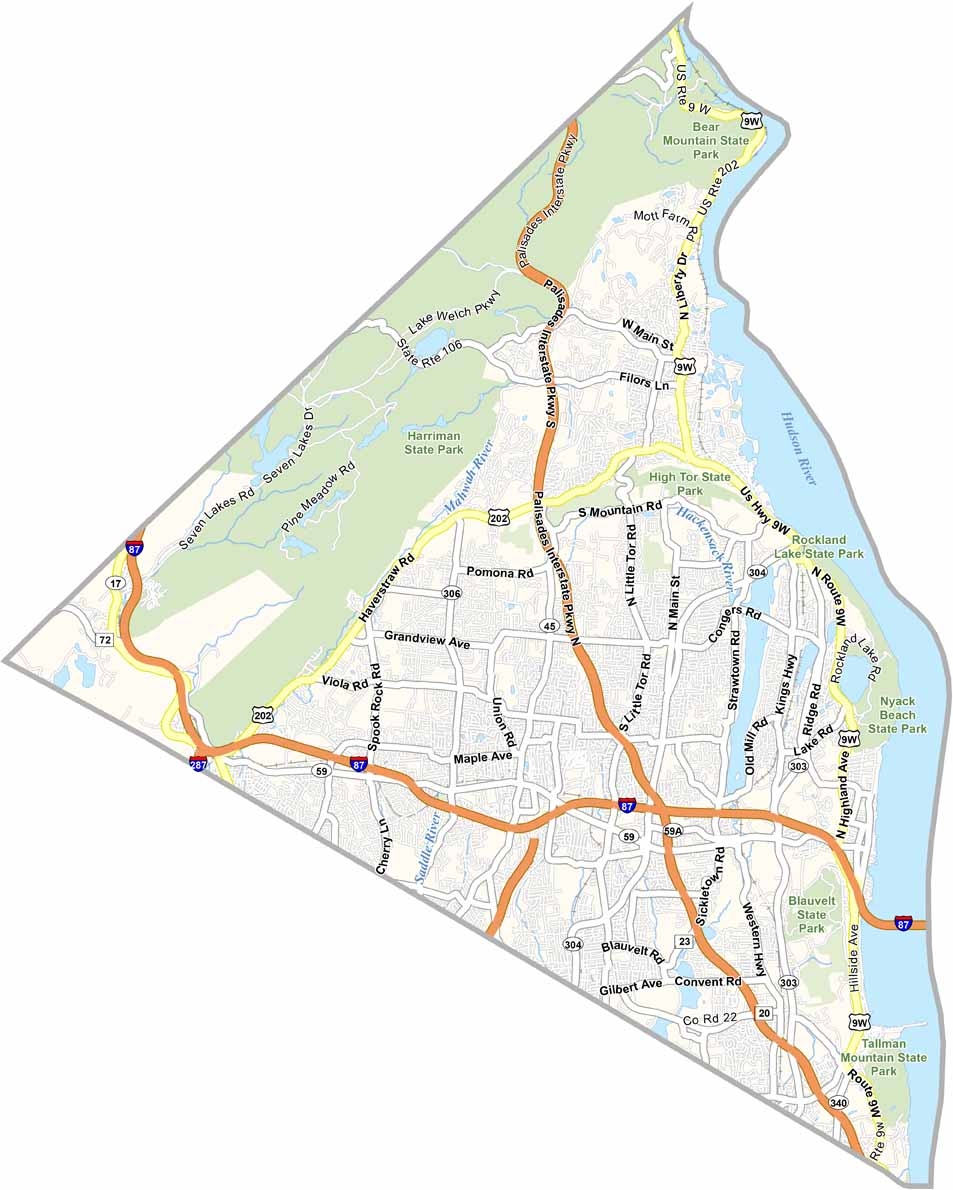 Rockland County Map New York US County Maps