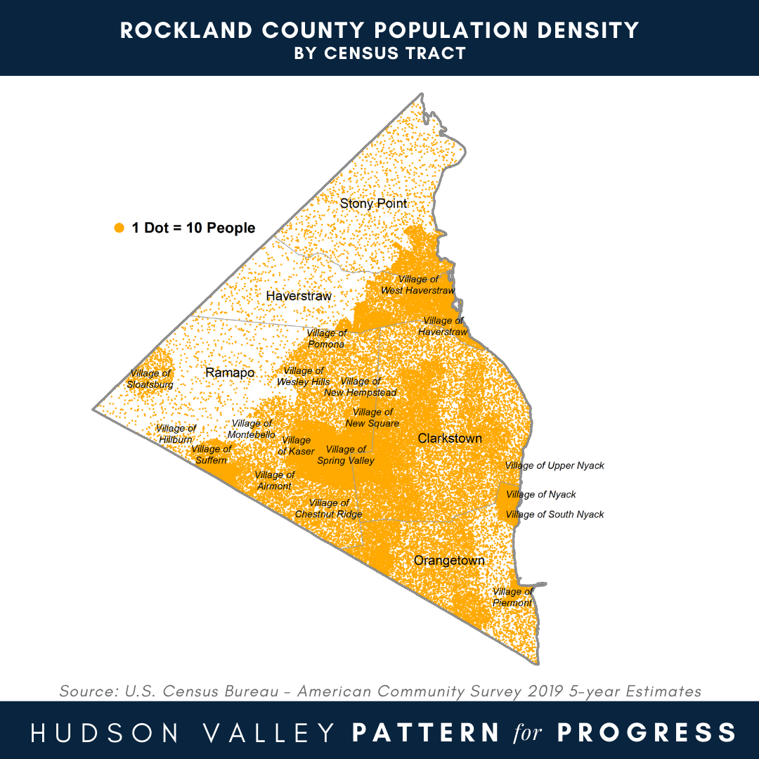 Rockland County Population Density By Census Tract Hudson Valley Pattern For Progress