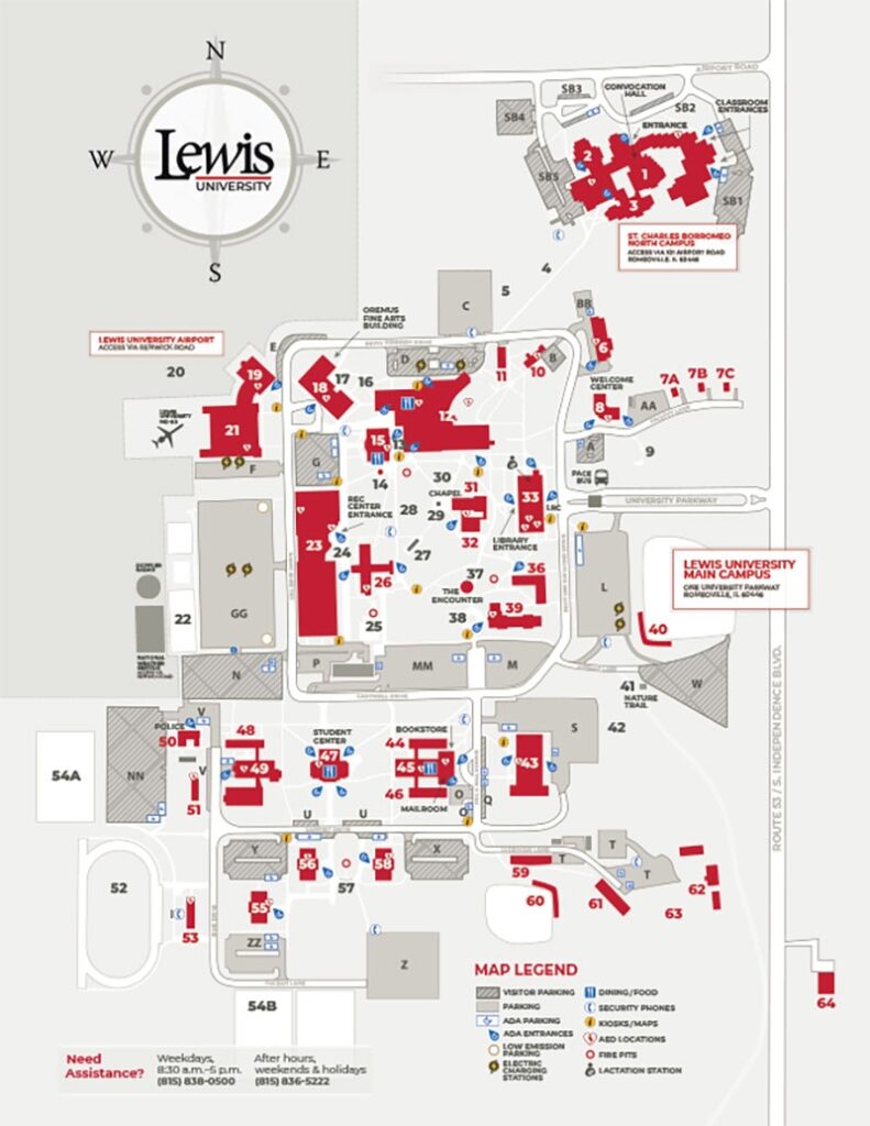 Lewis And Clark Campus Map - Printable Map