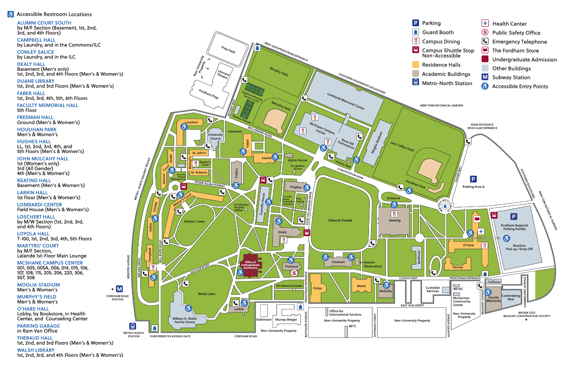 Rose Hill Campus Map Fordham Rose Hill Campus Map Fordham