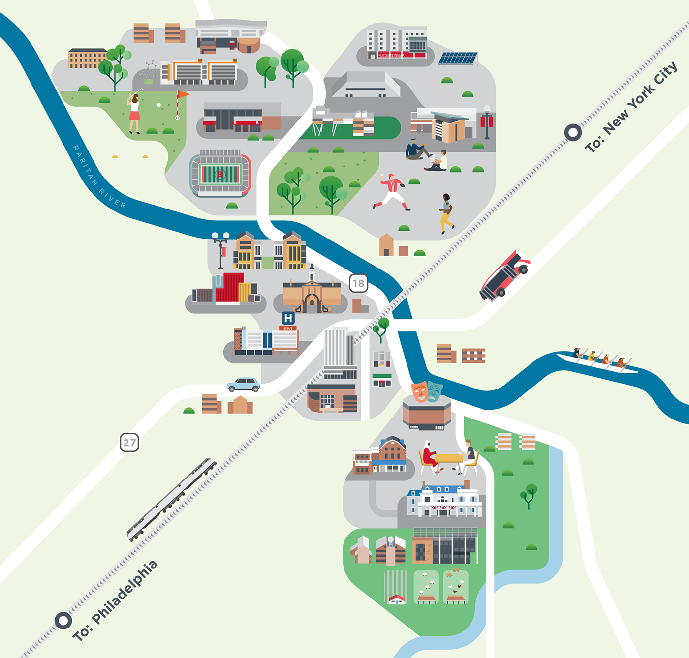 Rutgers University Maps Behance Rutgers University Maps Behance