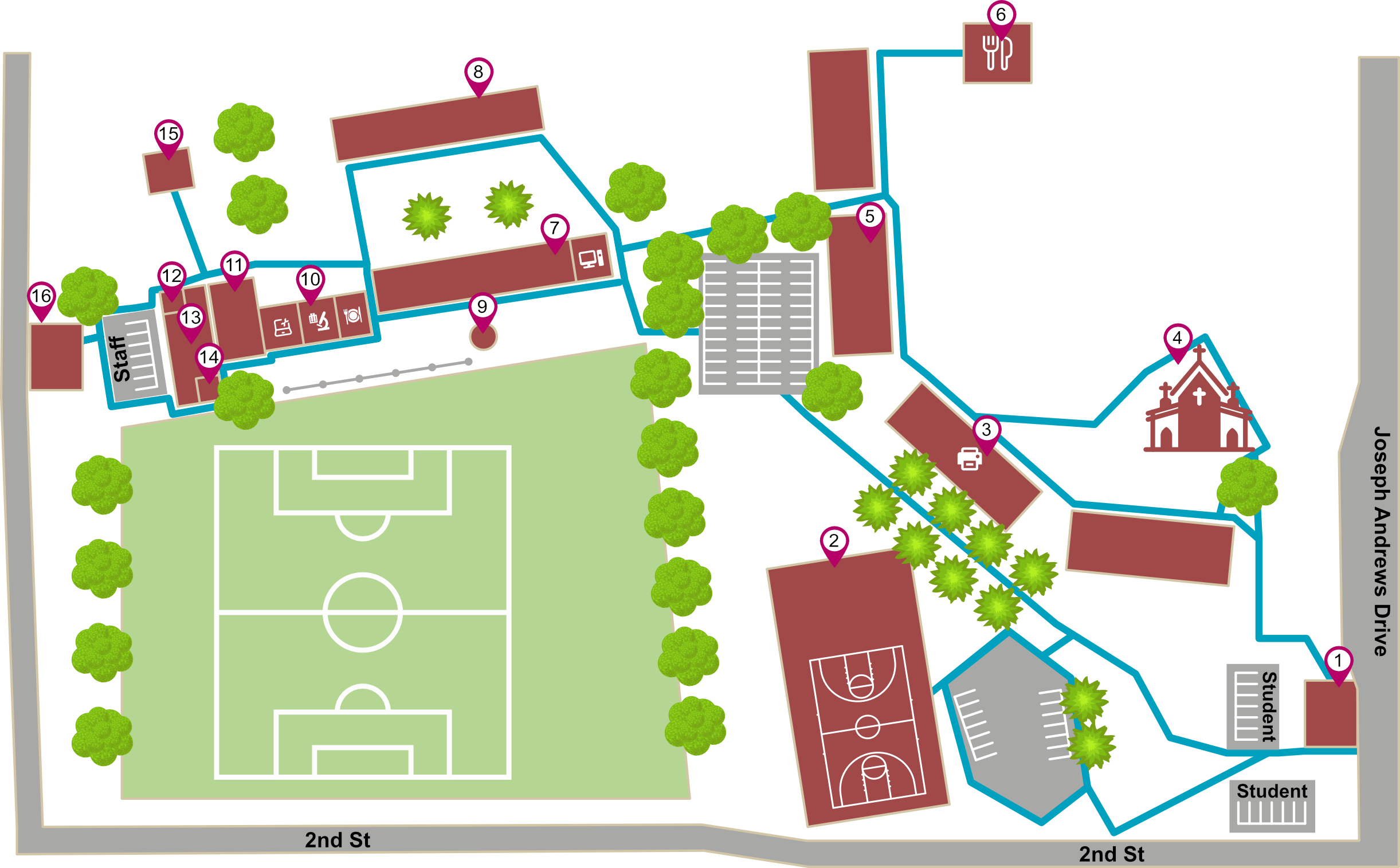 sacred heart university campus map
