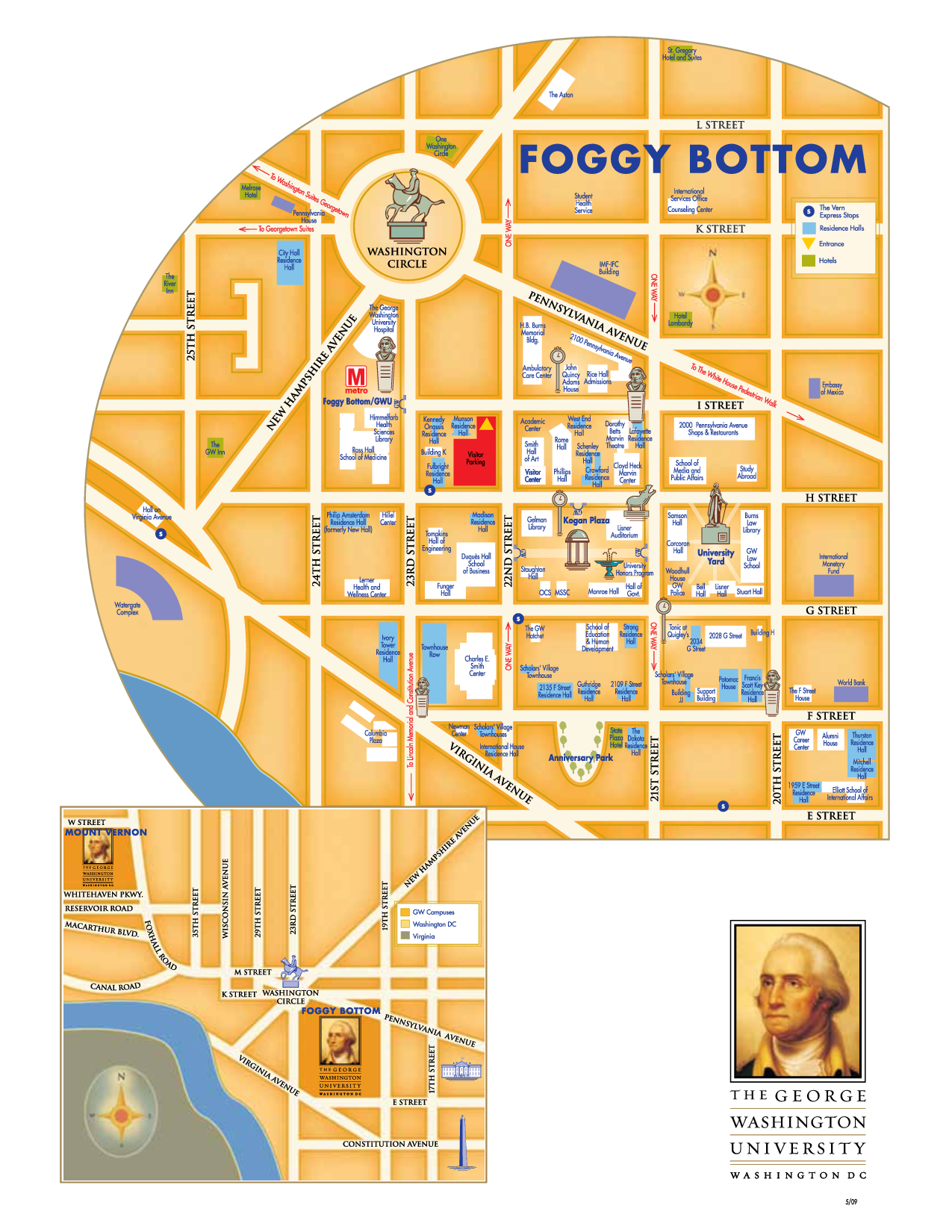 gwu campus map