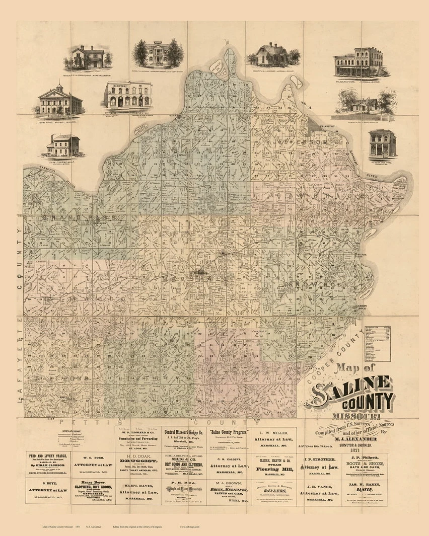 Saline County Missouri 1871 Old Wall Map With Landowner Names Reprint Farm Lines Etsy Saline County Missouri 1871 Old Wall Map With Landowner Names Reprint Farm Lines Etsy