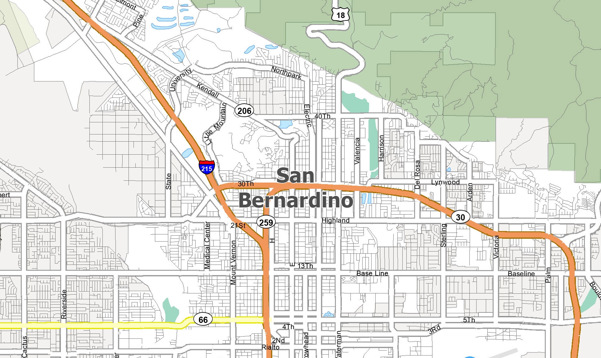 san bernardino county map california