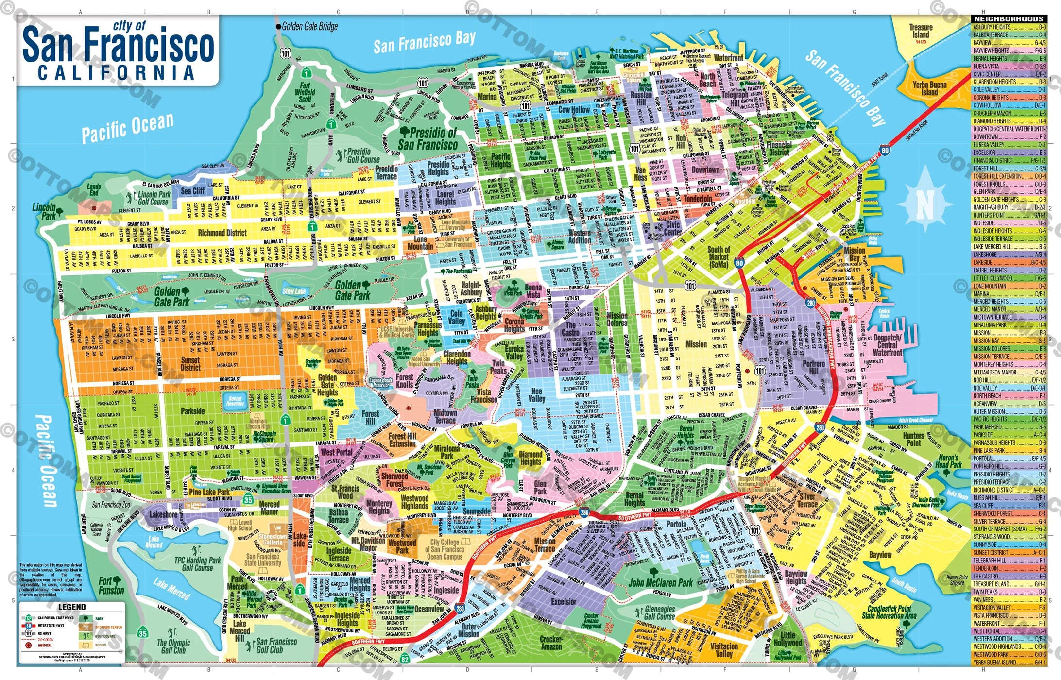 San Francisco Map With Neighborhood Boundaries FILES PDF And AI E Otto Maps San Francisco Map With Neighborhood Boundaries FILES PDF And AI E Otto Maps