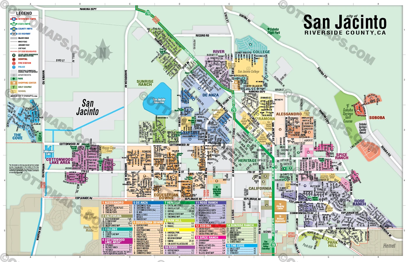 San Jacinto Map Riverside County CA FILES PDF And AI Files Edit Otto Maps