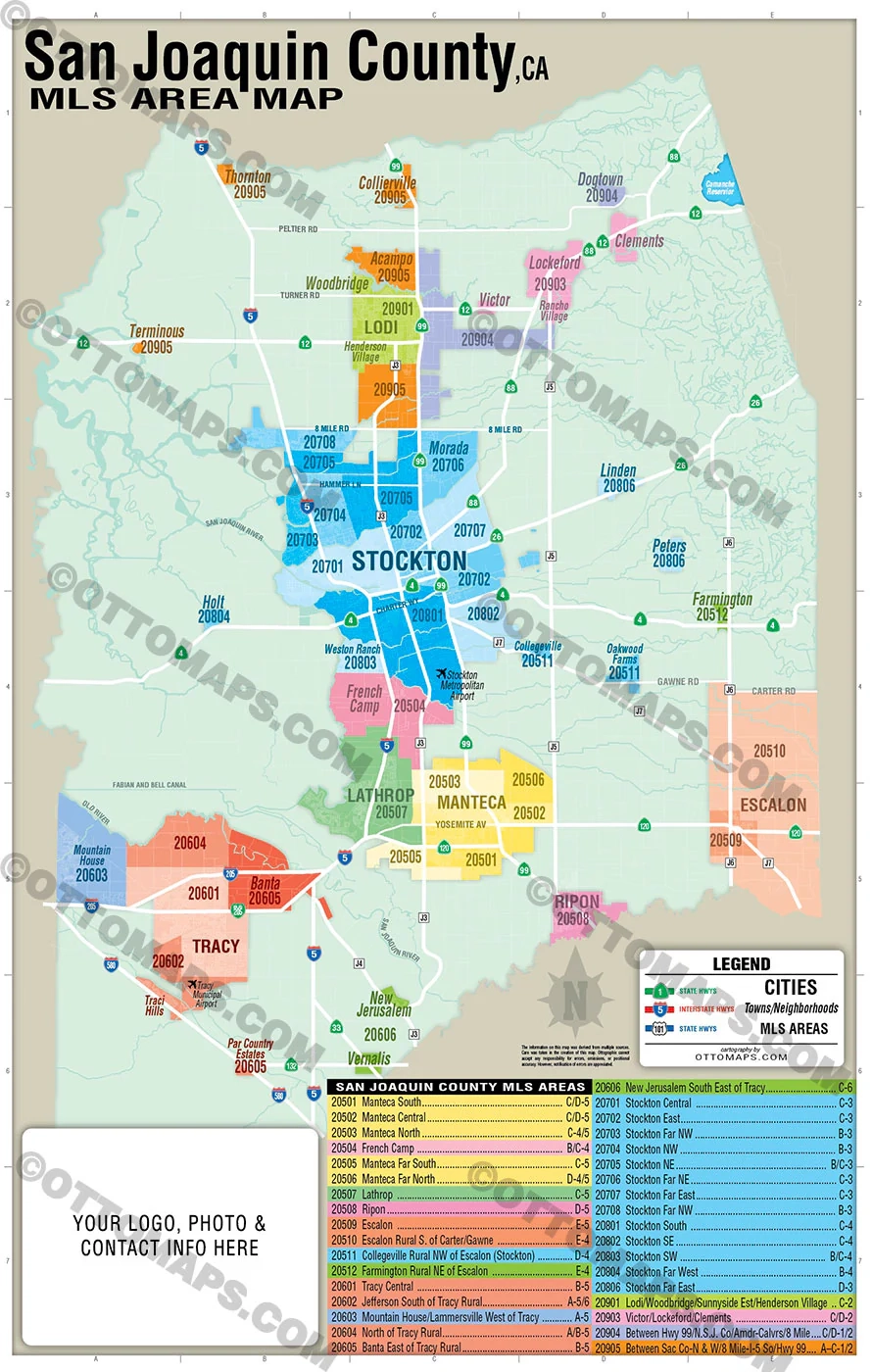 map of san joaquin county ca