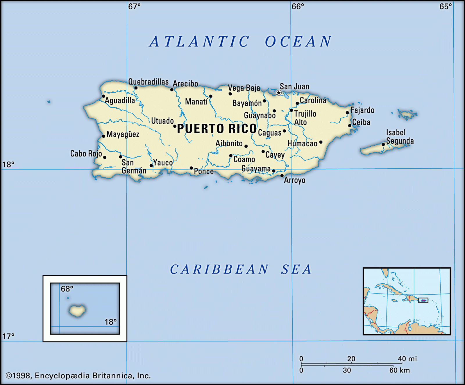 puerto rico map with cities puerto rico map with cities