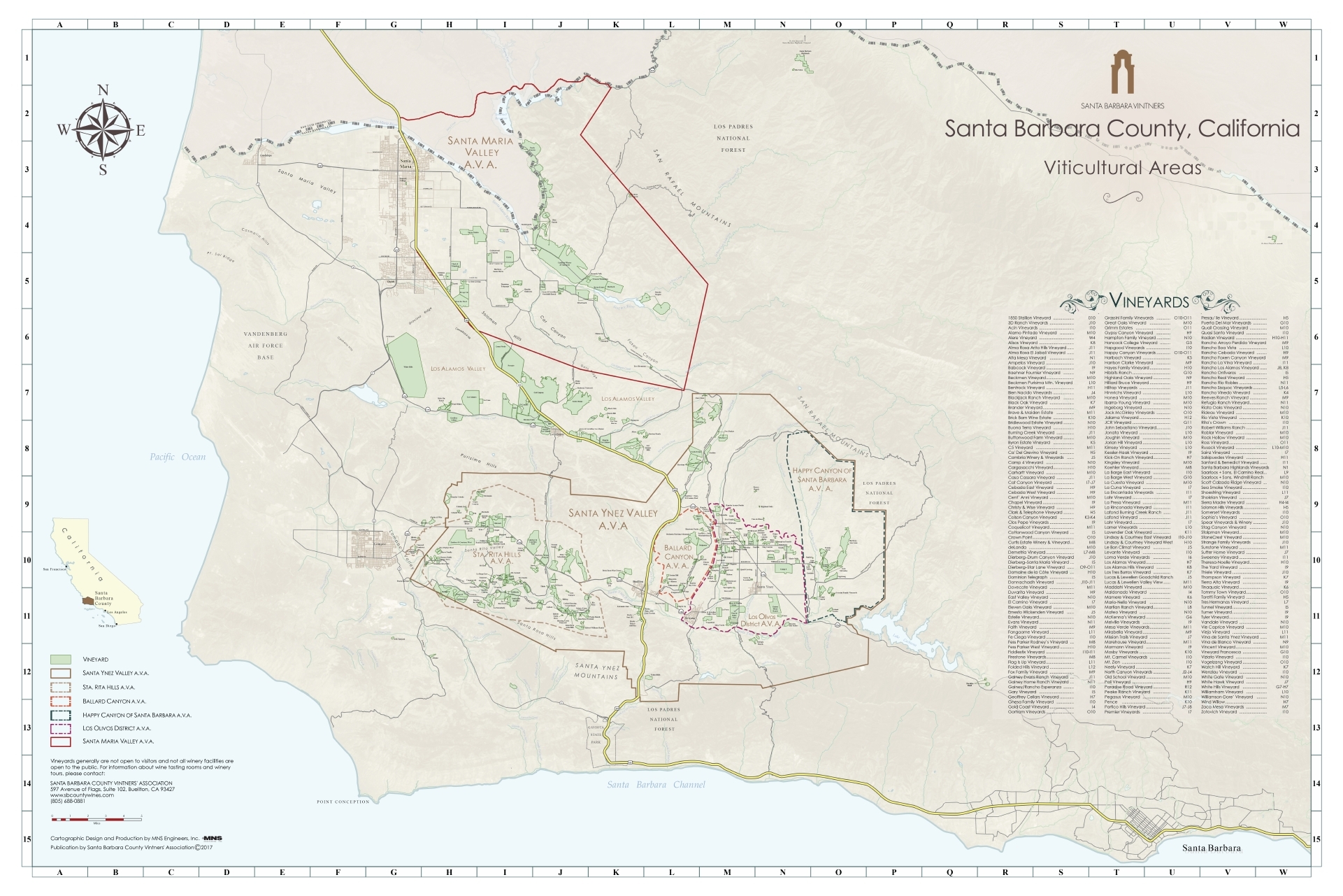 Santa Barbara County Region Map Santa Barbara County Vintners Santa Barbara County Region Map Santa Barbara County Vintners