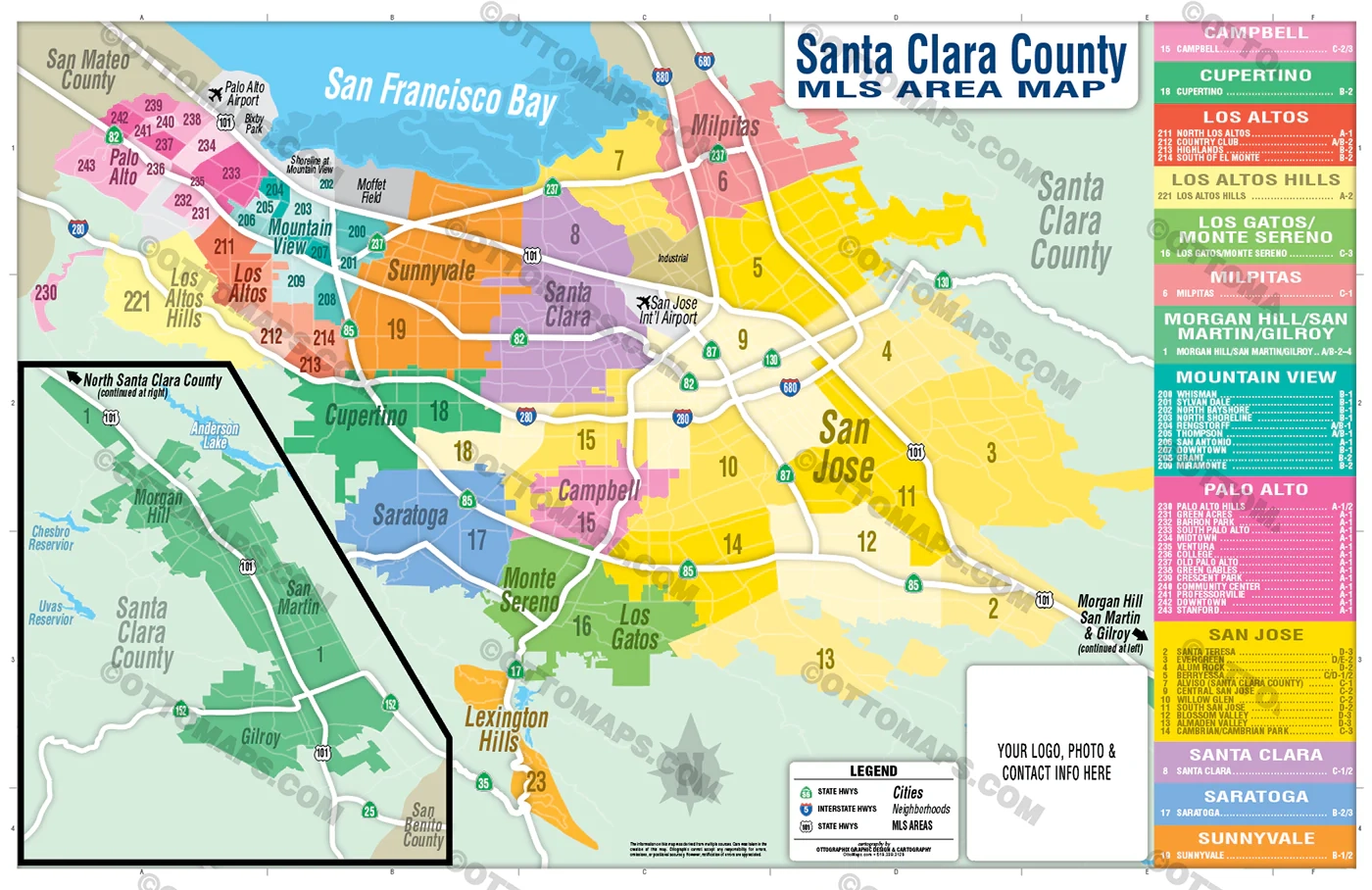 Santa Clara County MLS Area Map FILES PDF And AI Editable Vector Otto Maps Santa Clara County MLS Area Map FILES PDF And AI Editable Vector Otto Maps