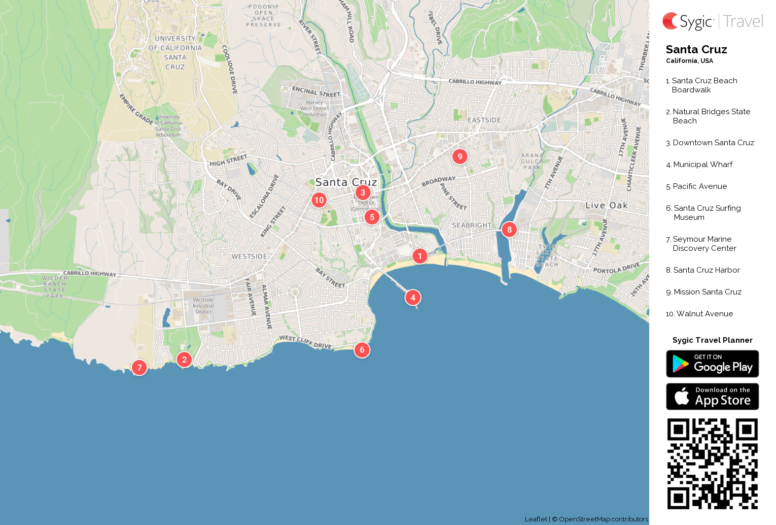 santa cruz city map