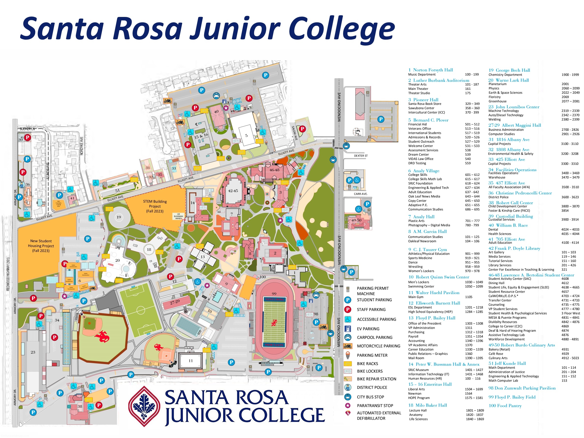 Santa Rosa Junior College Campus Map Ontheworldmap Santa Rosa Junior College Campus Map Ontheworldmap