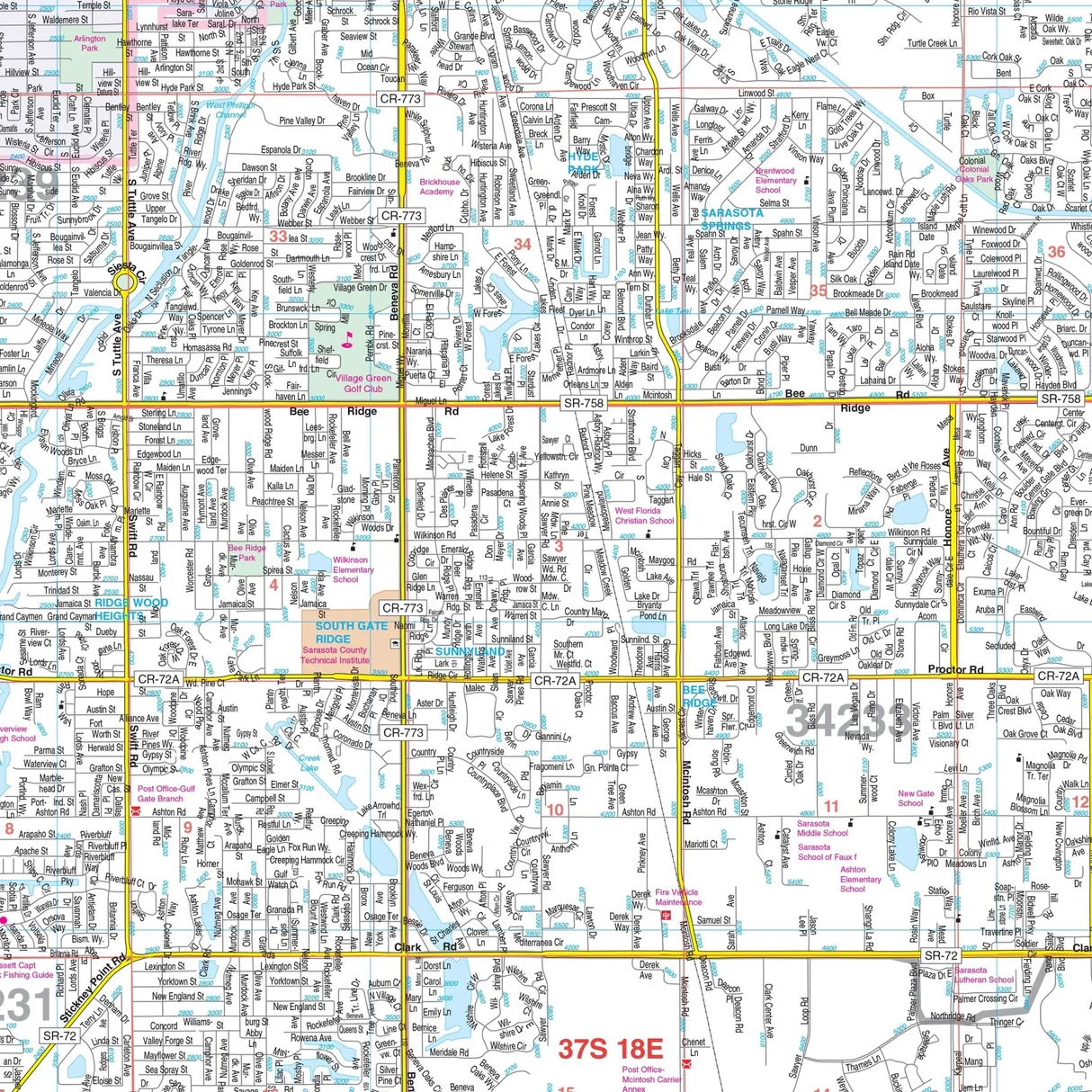 Sarasota County FL Wall Map Shop City County Maps Ultimate Globes Sarasota County FL Wall Map Shop City County Maps Ultimate Globes