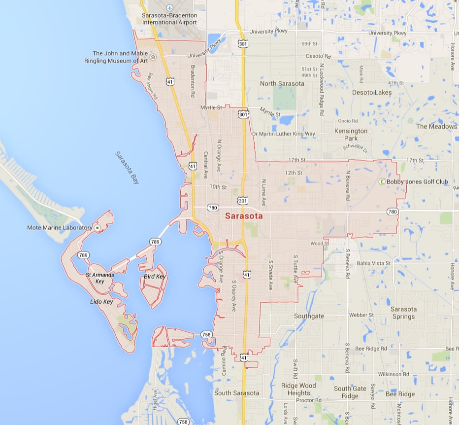 Sarasota Florida Map United States