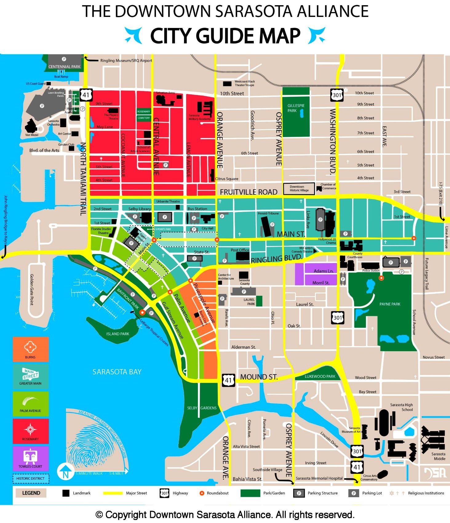 Sarasota Tourist Map Ontheworldmap
