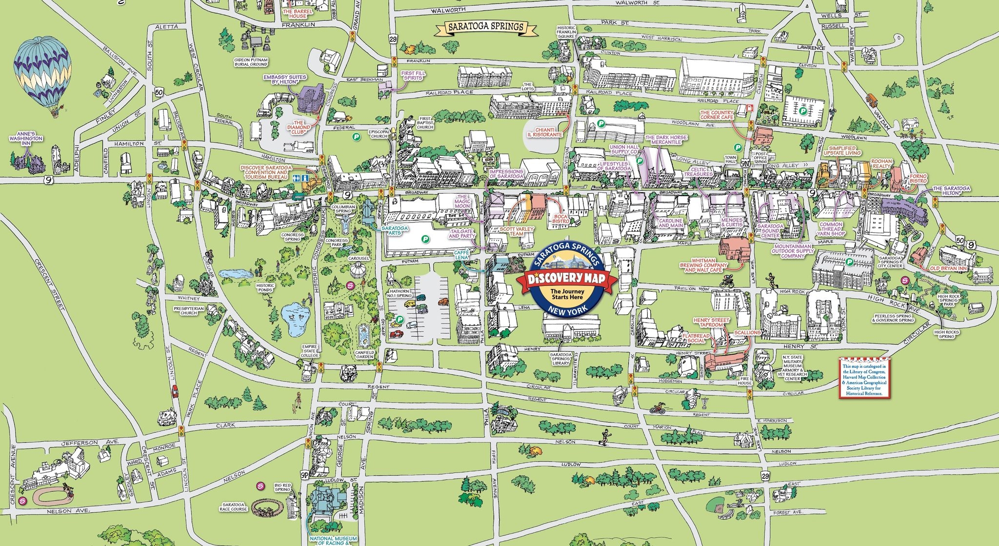 Saratoga Springs Discovery Map Saratoga NY
