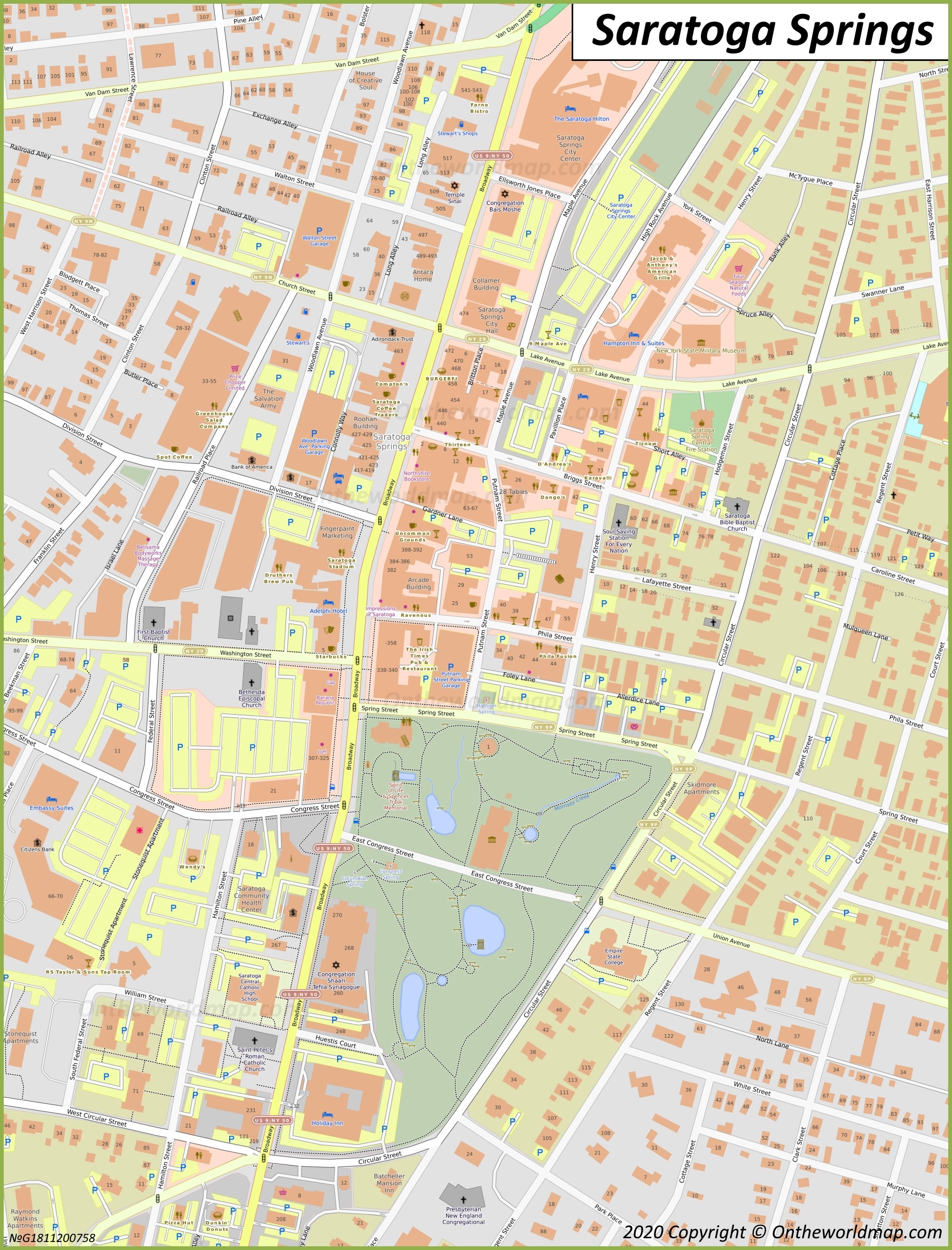 saratoga springs city map