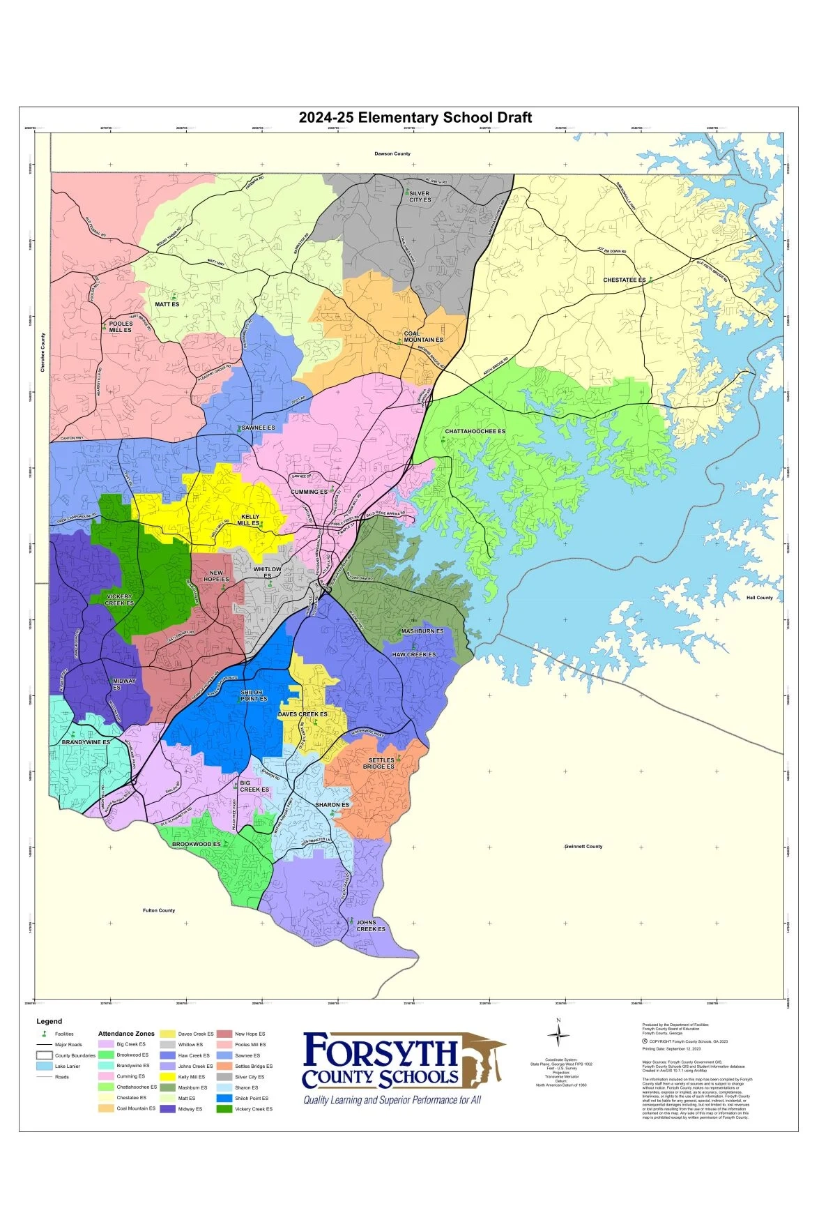 map of forsyth county ga
