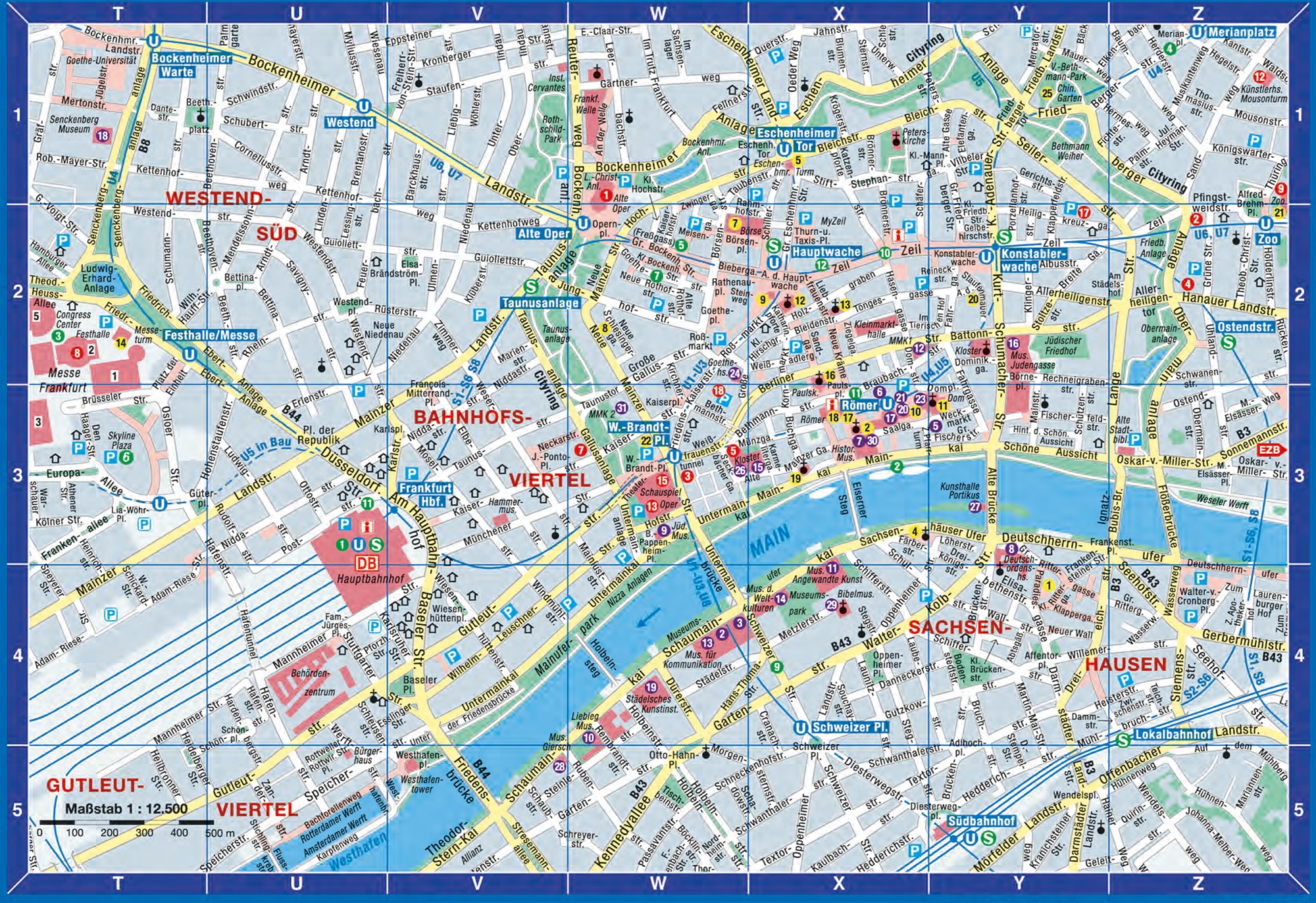 Selected de City Map Frankfurt Selected de