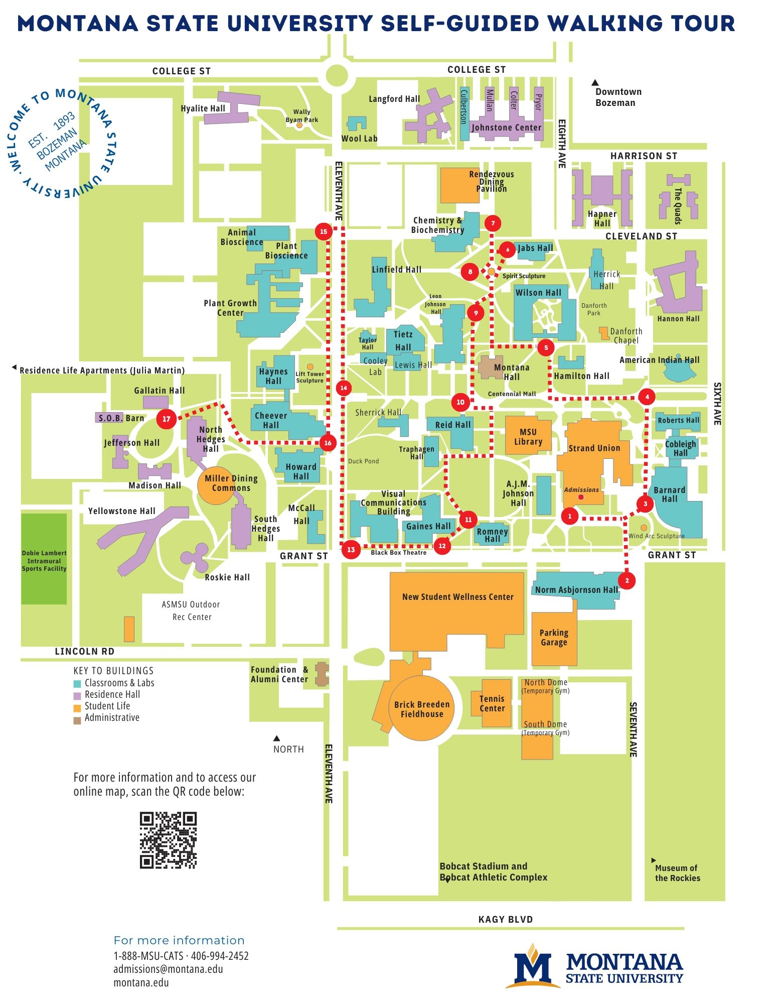 Self Guided Walking Tour Undergraduate Admissions Montana State University