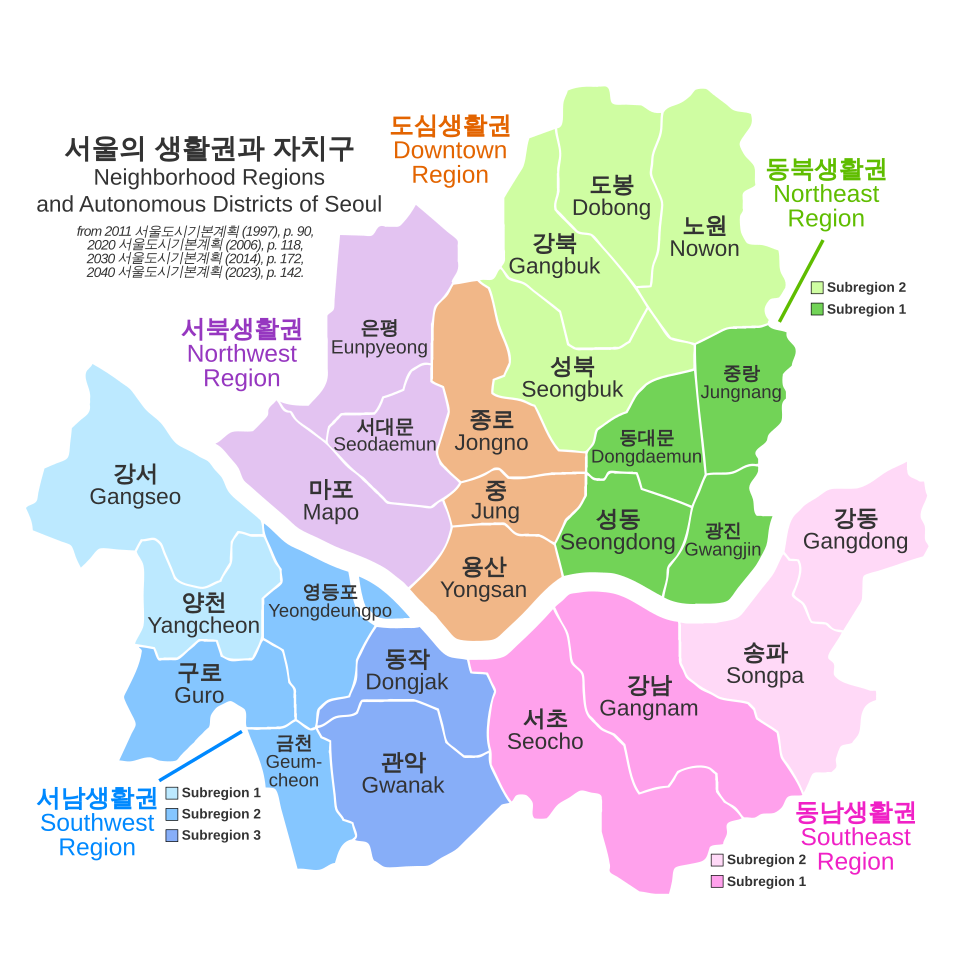 city map of seoul south korea